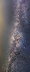 Clearly milky way on night sky with a million star