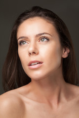 Fototapeta premium beauty make up shot of sensual young woman close-up portrait