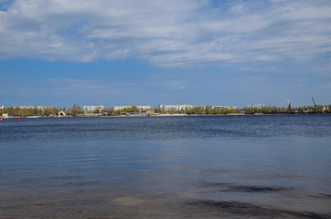 Fototapeta premium View on a city Kremenchug and river Dnieper