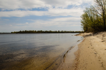 View on a river Dnieper on spring