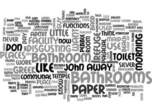 BATHROOM PALACIAL TEXT WORD CLOUD CONCEPT