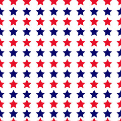 independence day seamless pattern with stars