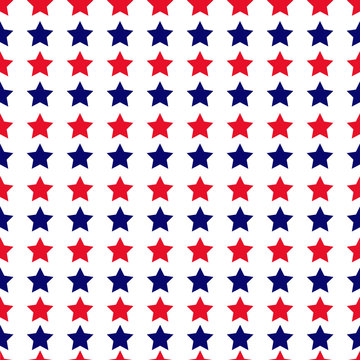 independence day seamless pattern with stars