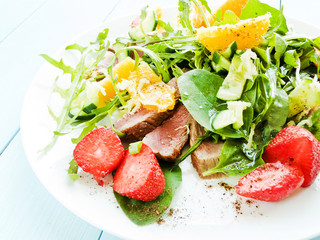 Duck in salad