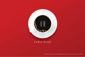 Coffee Poster Advertisement Flayers Vector Illustration