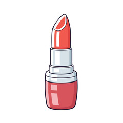 Red lipstick isolated.