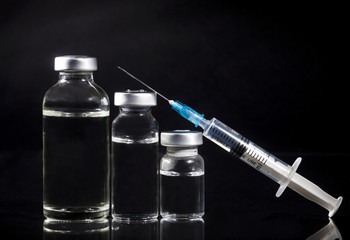 Glass Medicine Vials and Syringe