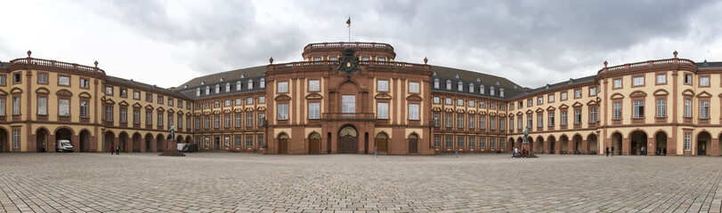 castle mannheim germany high definition panorama - obrazy, fototapety, plakaty
