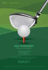 Foto op Canvas Poster Golf Vector Illustration © pongpongching