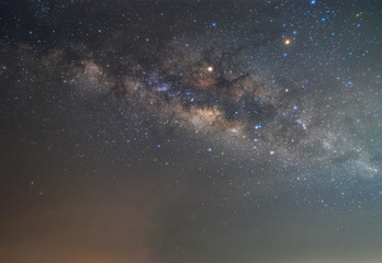 Clearly milky way on night sky with a million star