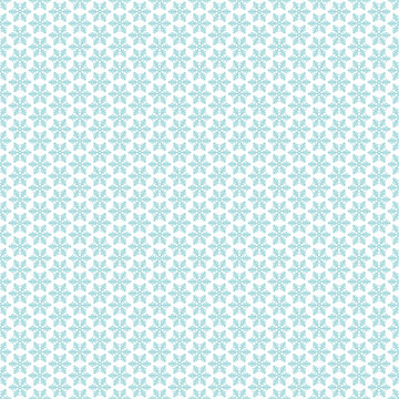 Retro Seamless Pattern SnowflakesTurquoise