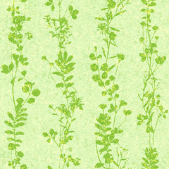 Flower and leaves silhouette seamless pattern. summer flower endless pattern
