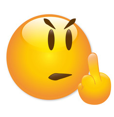 Smiley Stinkefinger Mittelfiger- Vektor