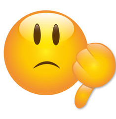 Smiley Daumen runter - Vektor