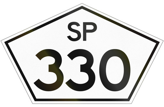 Highway shield of Sao Paolo in Brazil