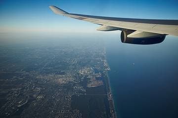 View from airplane window