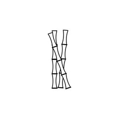 Bamboo icon vector