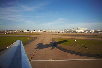 View from airplane window