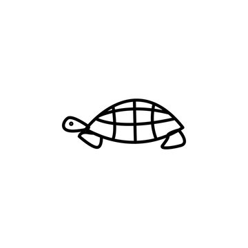Turtle line icon, outline vector sign, linear pictogram isolated on white. Symbol, logo illustration