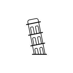 Pisa Tower icon Vector Illustration on the white background.