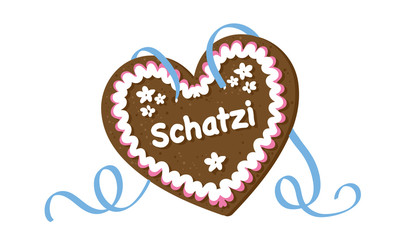 Lebkuchenherz Schatzi
