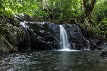 Fototapeta premium Wodospad Ched Kod w lesie deszczowym w Parku Narodowym Khao Yai w Tajlandii.