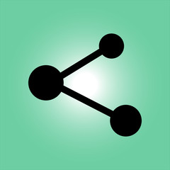 Share  sign icon. Vector of flat design style.