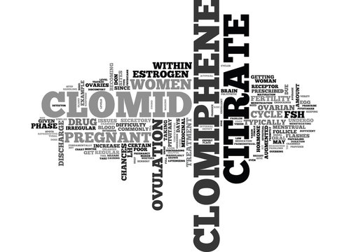 WHAT IS CLOMID CLOMIPHENE CITRATE TEXT WORD CLOUD CONCEPT