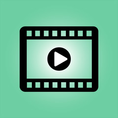 Video icon. Flat design style. Movie premiere. Live video Calendar.