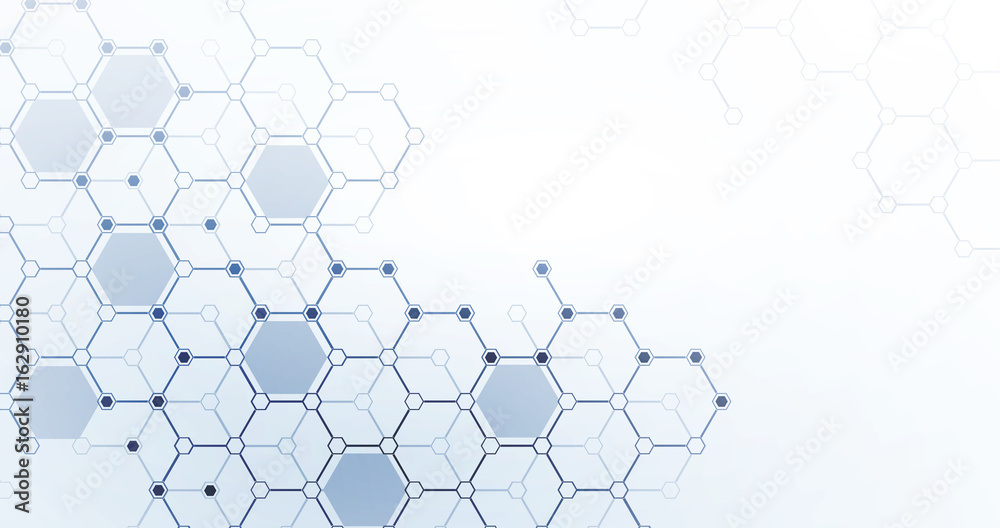 Poster Abstract technology particle. Virtual molecule background. Computer generated for business solution and presentation