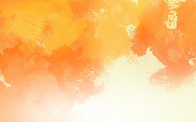 Abstract Water Color,Orange paint