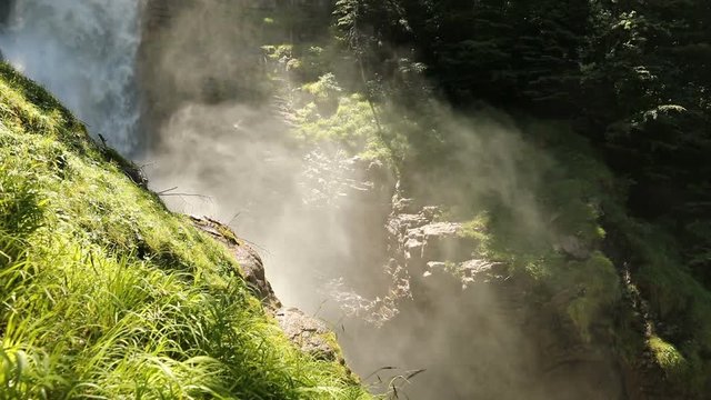 Famous "Giessbach" waterfall in the Bernese Oberland, Switzerland