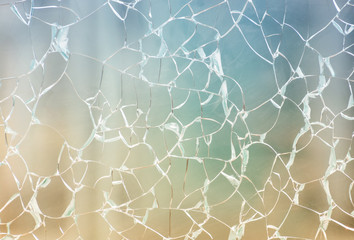 Texture of the broken glass