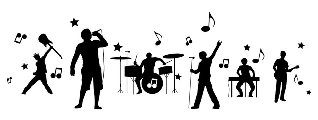 Silhouette Musik Band