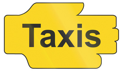 Obsolete Taxi stop sign, used in Buenos Aires in Argentina