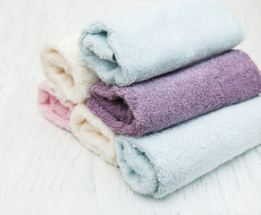 Obraz na płótnie Canvas colorful spa towels