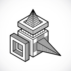 Isometric abstract vector shape