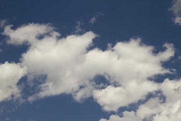 blue sky background with tiny clouds