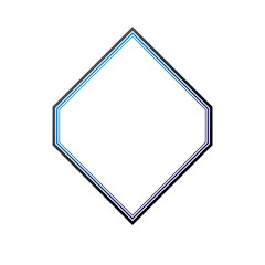 Award vintage rhomb frame with clear copy space made as art medallion design. Vector retro style label, heraldry retro emblem isolated on white background.