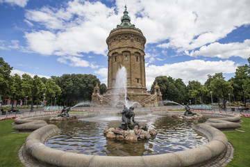 the famous water tower in mannheim germany