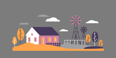 Town house flat landscape