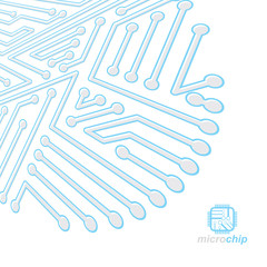 Vector circuit board, digital technologies abstraction. Computer microprocessor scheme, futuristic design. Microprocessor scheme abstract background
