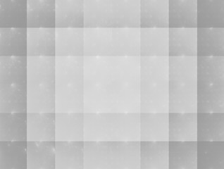 Abstract background of gray squares. Fractal. 
Light gray squares are arranged in layers, symmetrically and evenly. A gradient of illumination.
