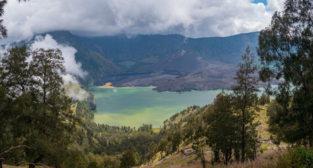 Mount Rinjani crater Lombok island, Indonesia