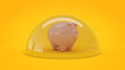 Savings Protection Concept. 3d rendering
