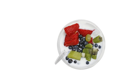 Paraffin muesli with yoghurt and fruit