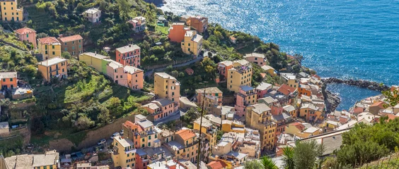 Fotobehang panorama de Riomaggiore, Italie  © Unclesam