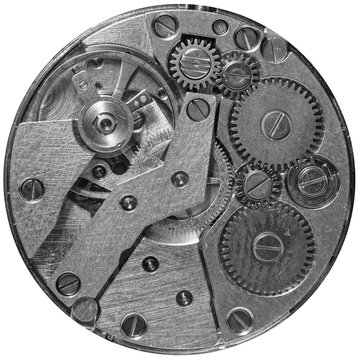 The mechanism of a wrist watch