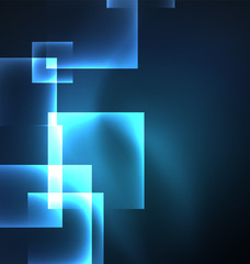 Obraz premium Dark background design with squares and shiny glowing effects
