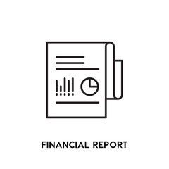Financial report vector icon, annual report symbol. Modern, simple flat vector illustration for web site or mobile app